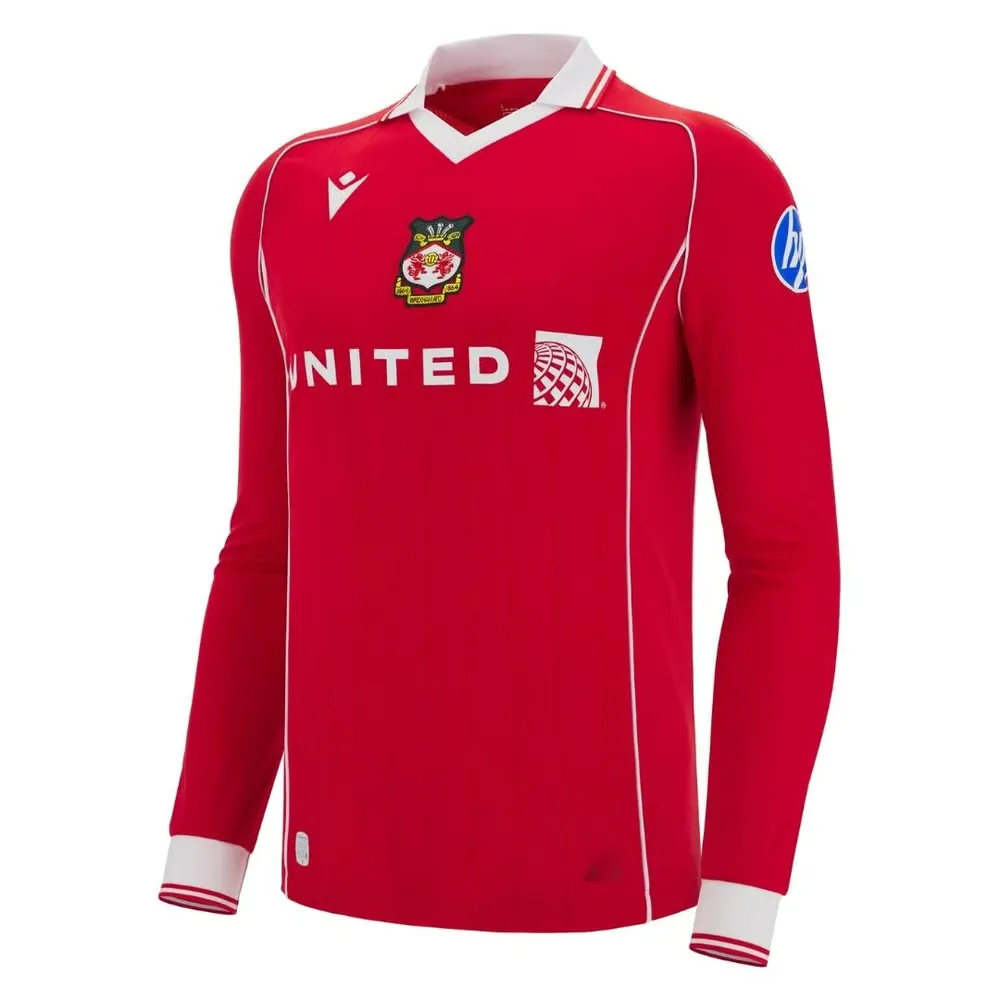 Men's Wrexham AFC 2025/26 Home Long Sleeve Shirt