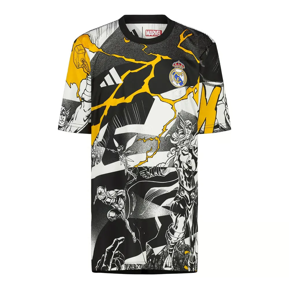 Men's Real Madrid 2025/26 Third Marvel Warm Up Shirt