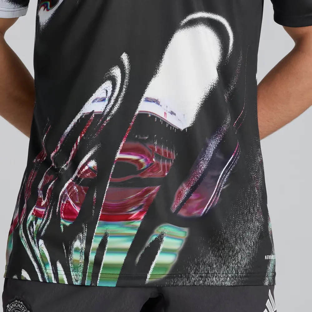 Men's Manchester United 2025/26 Third Pre Match Shirt - Black - Image 4