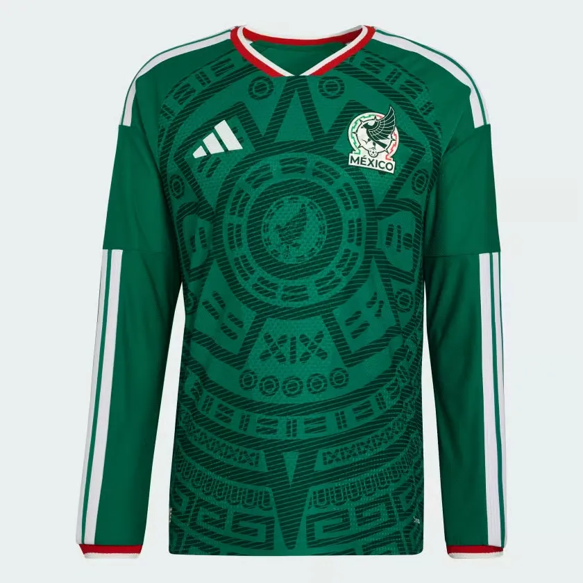 Kid's Mexico 2026 Home Authentic World Cup Long Sleeve Shirt