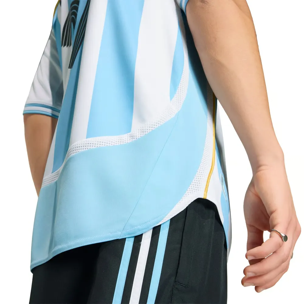 Men's Argentina 2006 Home Retro Shirt Messi #19 - Image 4