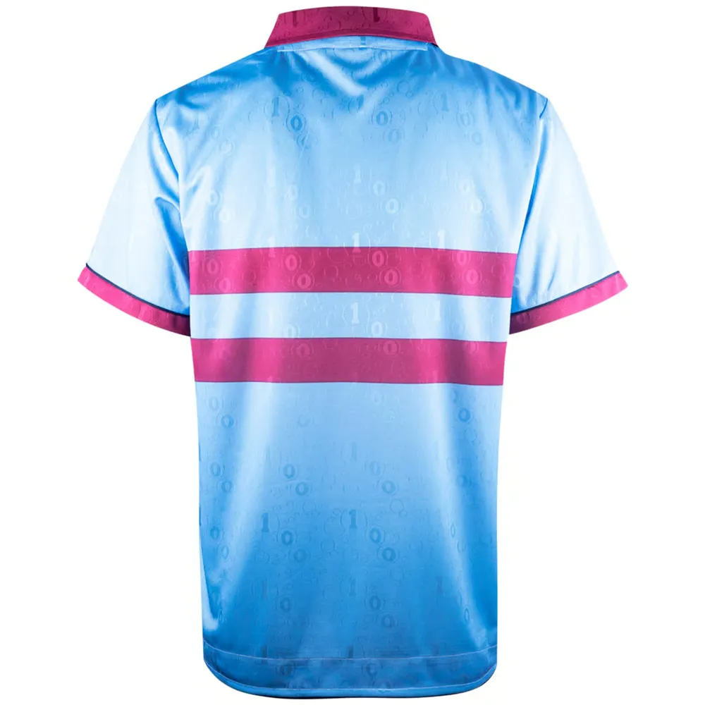Men's West Ham United 1995 Centenary Away Retro Shirt - Sky Blue - Image 6