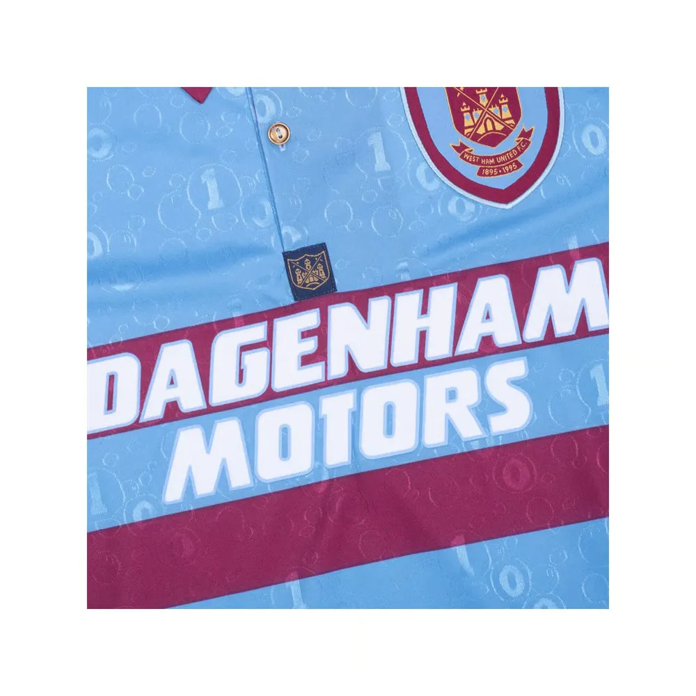 Men's West Ham United 1995 Centenary Away Retro Shirt - Sky Blue - Image 3