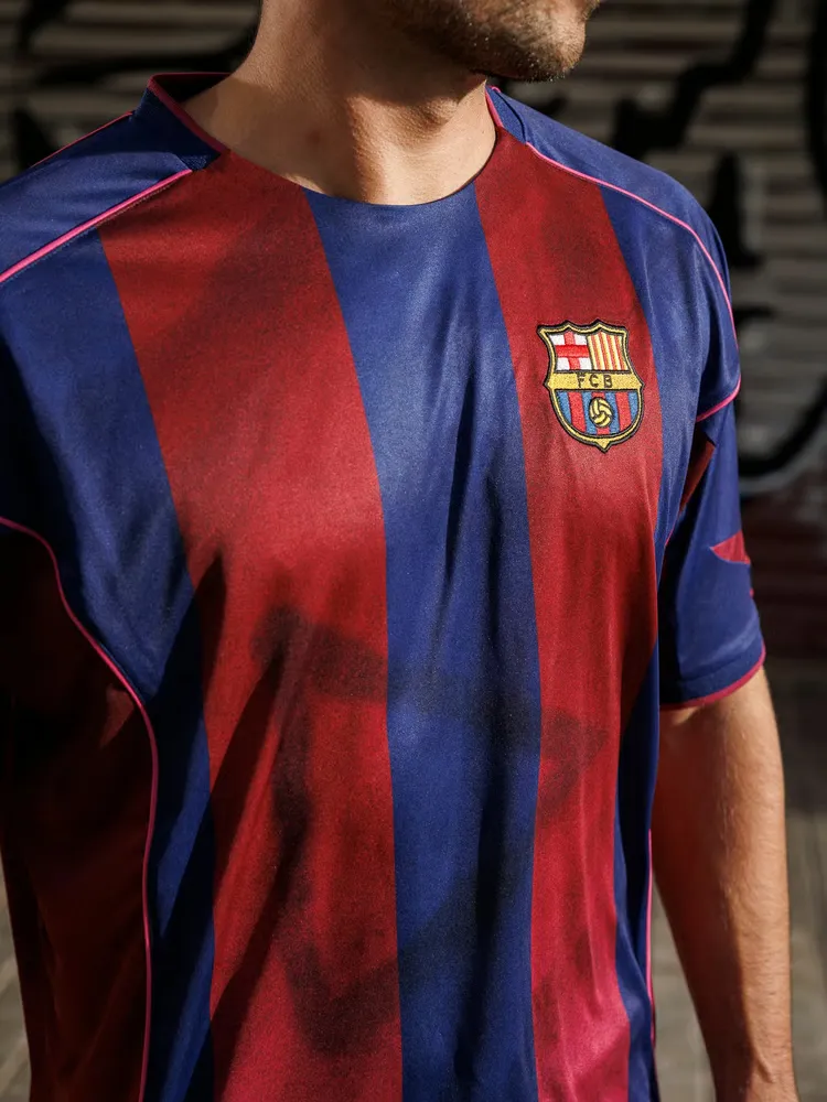 Men's Ed Sheeran x Spotify x FC Barcelona 2004/05 Home Retro Shirt - Image 3