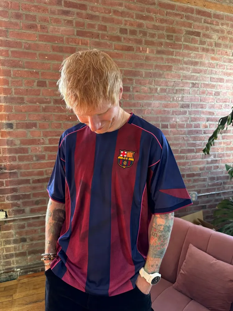 Women's Ed Sheeran x Spotify x FC Barcelona 2004/05 Home Retro Shirt