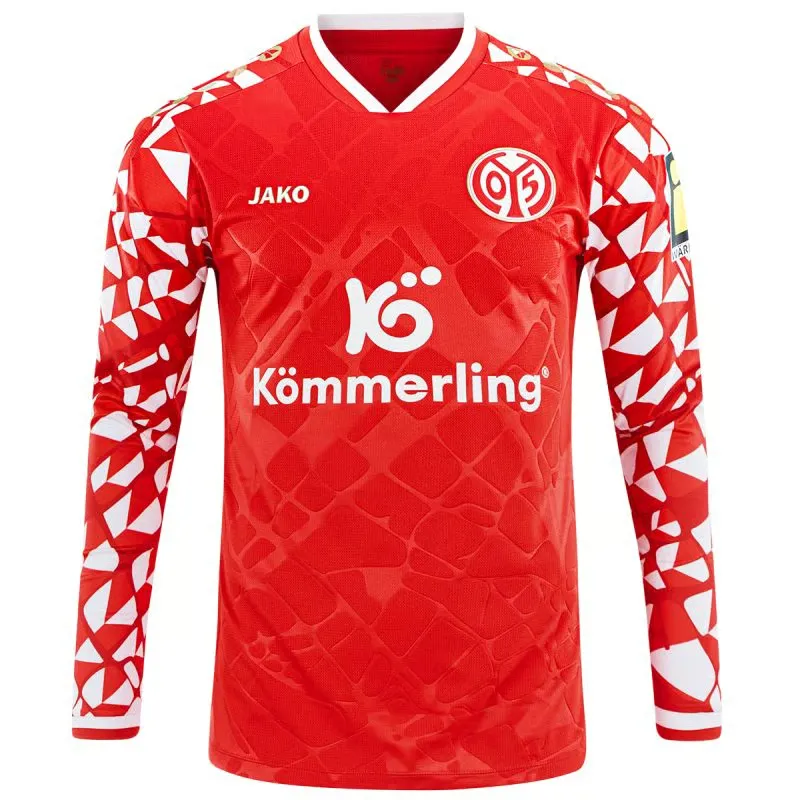 Kid's Mainz 05 2025/26 Home Long Sleeve Shirt