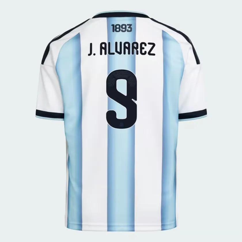 Men's Argentina 2026 Home Authentic World Cup Shirt J. ALVAREZ #9