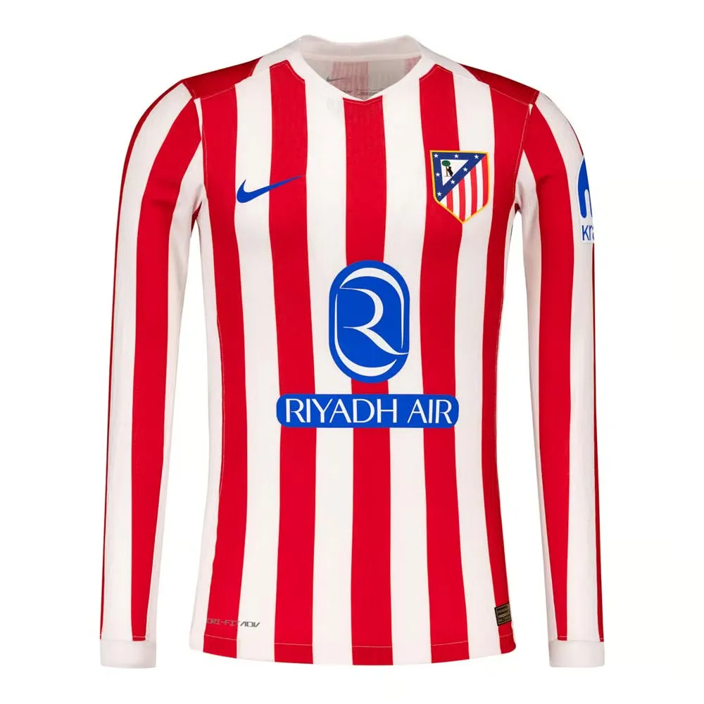 Men's Atletico Madrid 2025/26 Home Long Sleeve Shirt