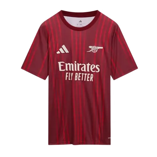 Kid's Arsenal 2025/26 Third Pre Match Shirt - Red