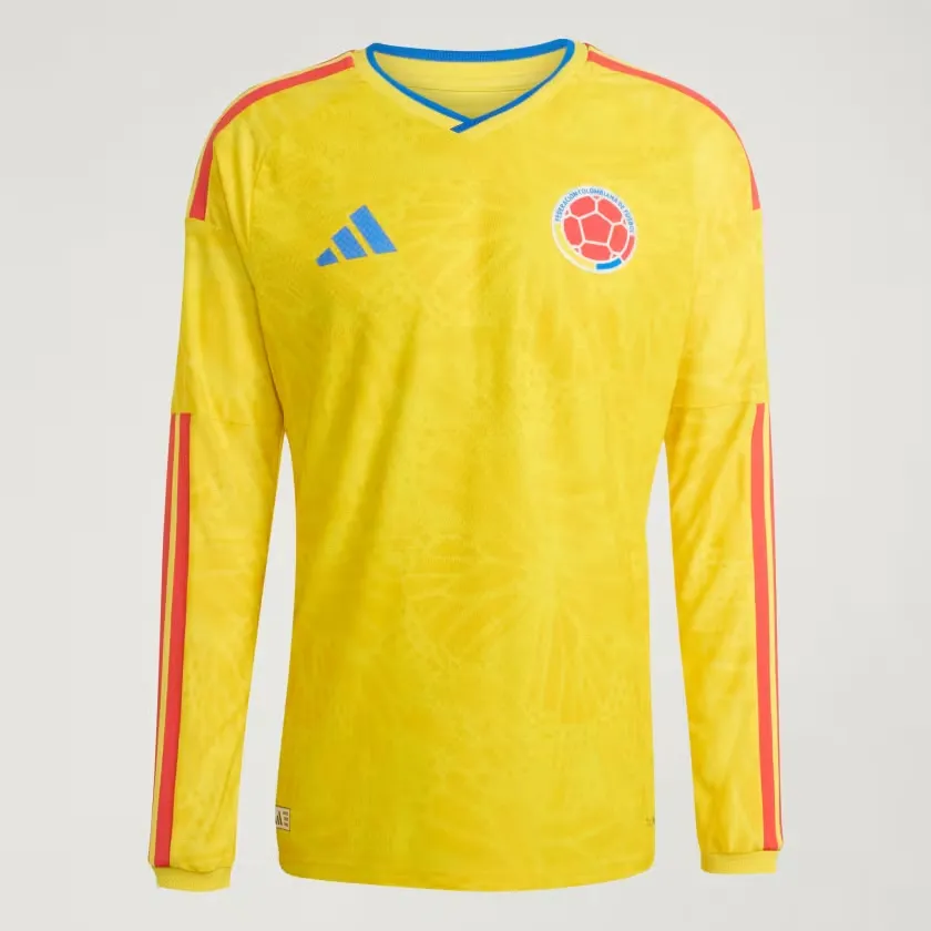 Kid's Colombia 2026 Home Authentic World Cup Long Sleeve Shirt
