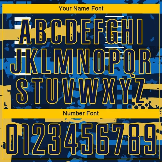 Custom Navy Navy-Gold Sublimation Soccer Uniform Jersey - Image 7