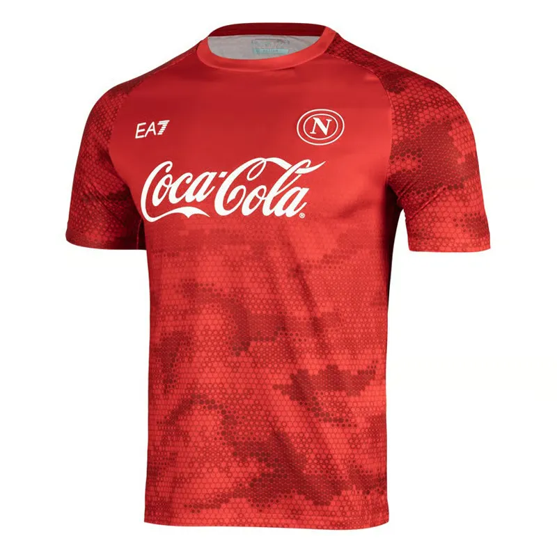 Men's Napoli 2024/25 Third Authentic Training Shirt - Red - Image 2