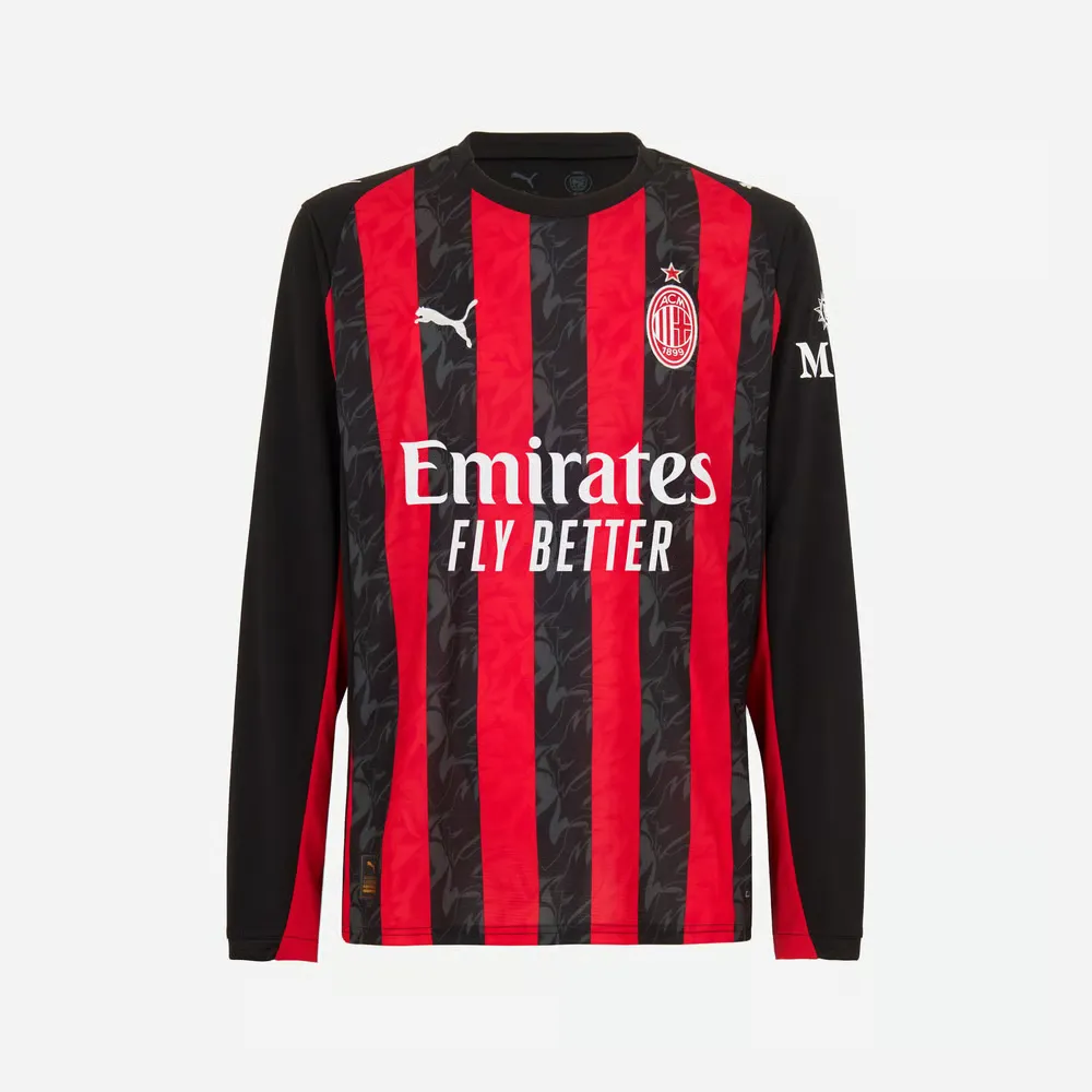 Men's Milan 2025/26 Home Long Sleeve Shirt