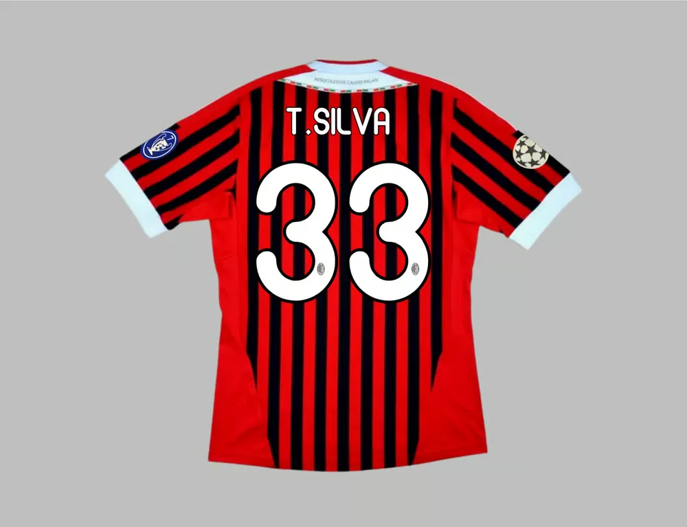 Kid's T.SILVA AC Milan 2011/12 Home Shirt