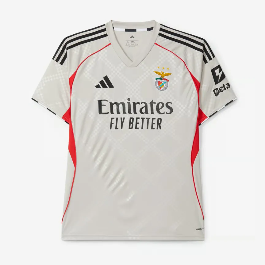 Kid's SL Benfica 2025/26 Away Shirt - Beige