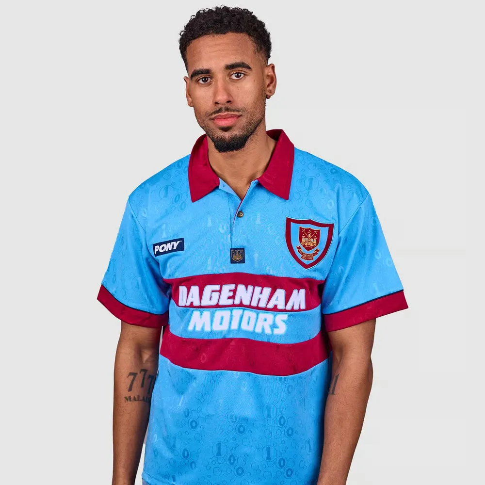 Men's West Ham United 1995 Away Retro Pony Centenary Shirt