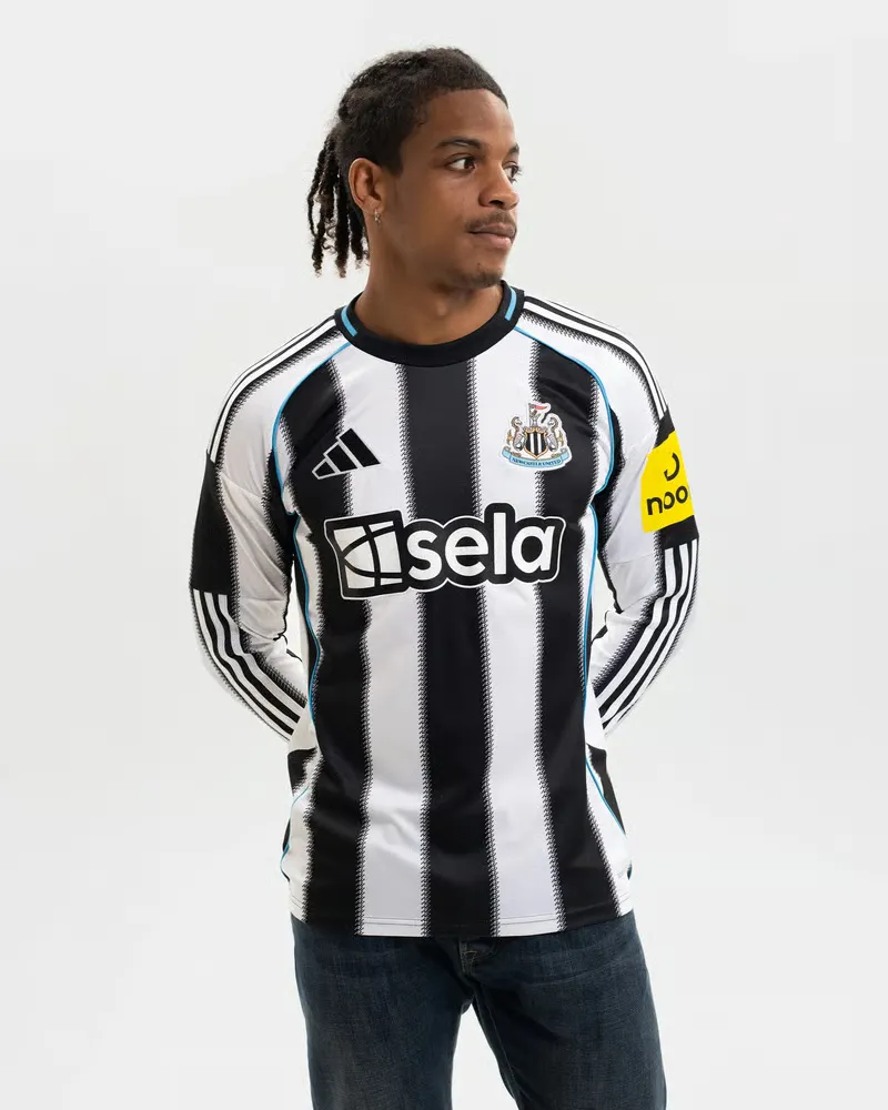 Men's Newcastle United 2025/26 Home Long Sleeve Shirt