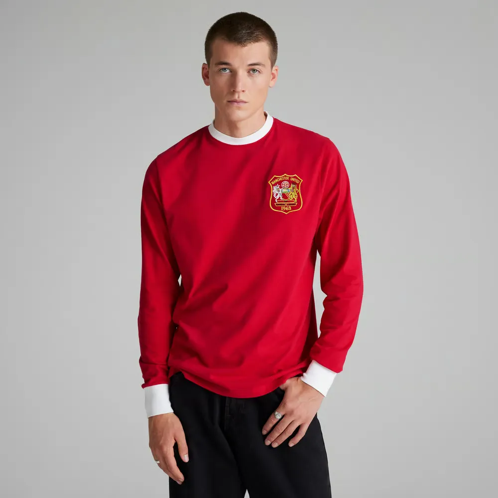 Men's Manchester United 1963 Retro FA Cup Final Long Sleeve Shirt
