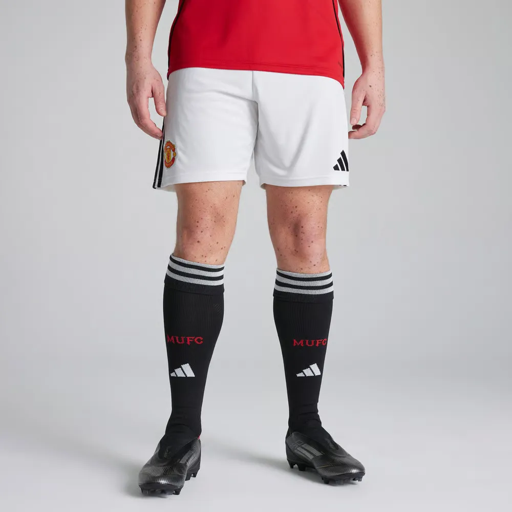 Kid's Manchester United 2025/26 Home Shorts - White