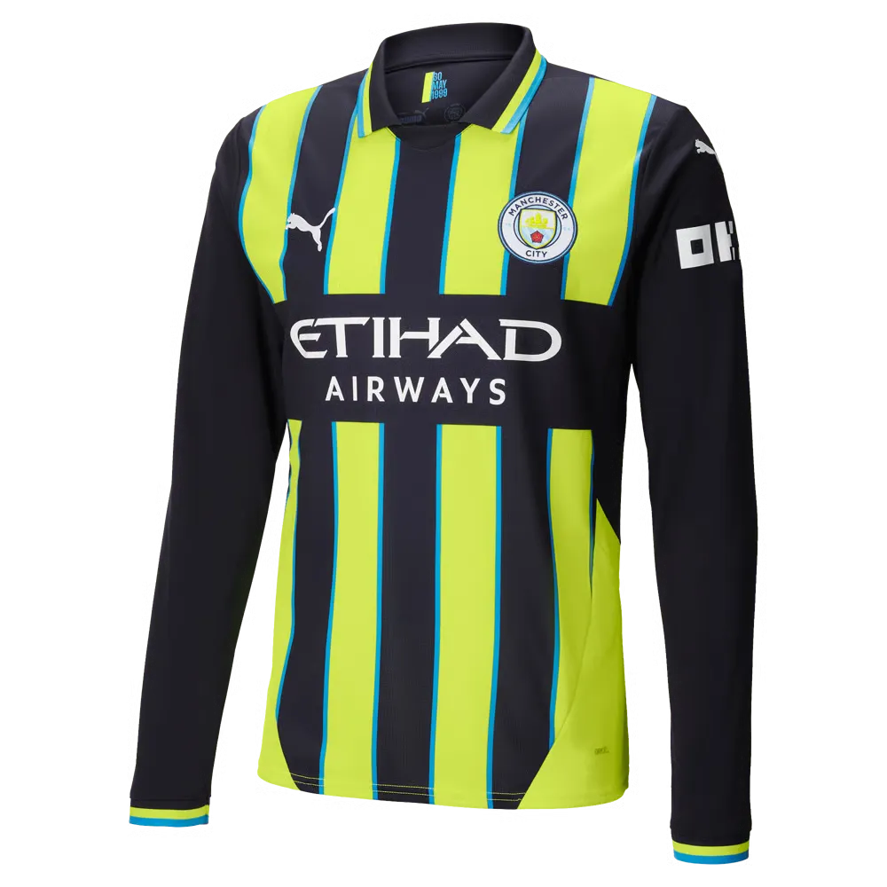Men's Manchester City 2024/25 Away Long Sleeved Shirt