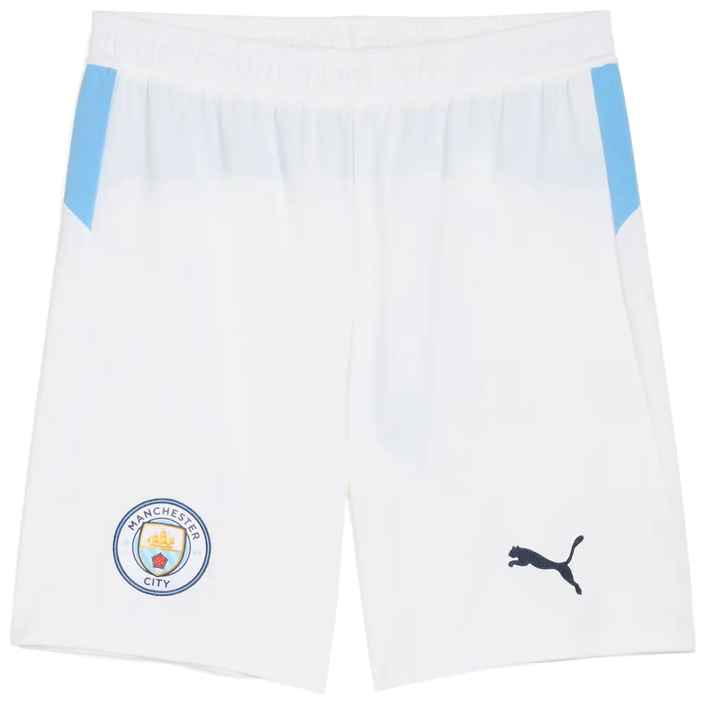 Kid's Manchester City 2025/26 Home Shorts - White