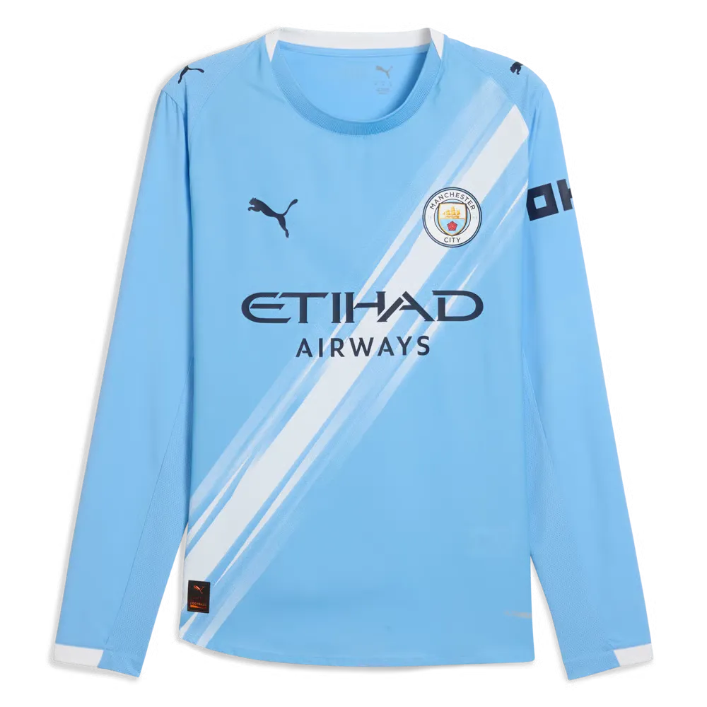 Kid's Manchester City 2025/26 Home Long Sleeve Shirt