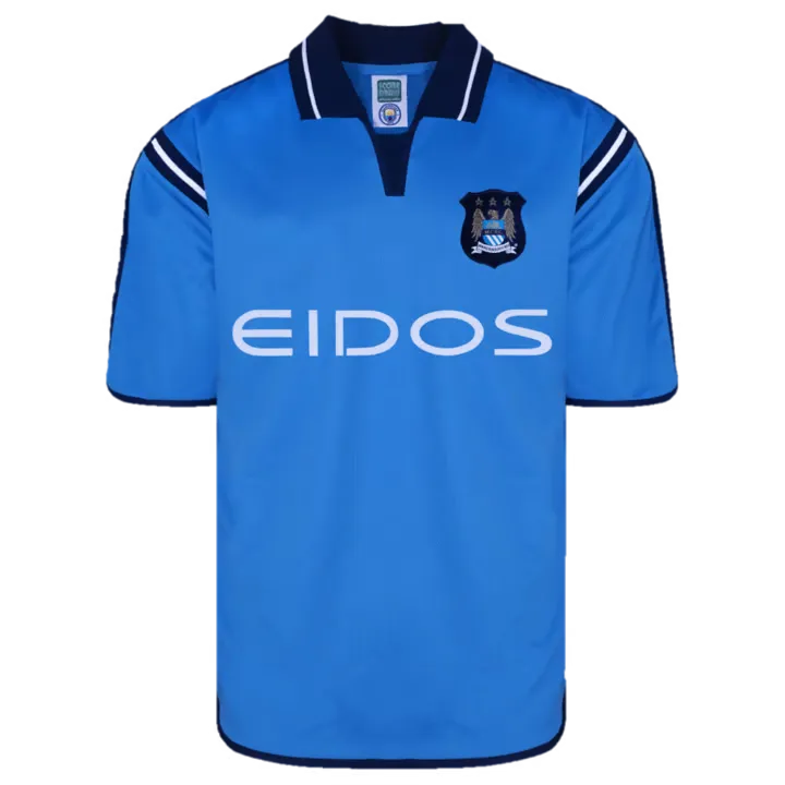 Kid's Manchester City 2001 Home Retro Shirt
