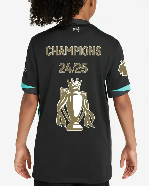 Men's Liverpool 2024/25 Away LFC Champions Shirt & Gold Trophy