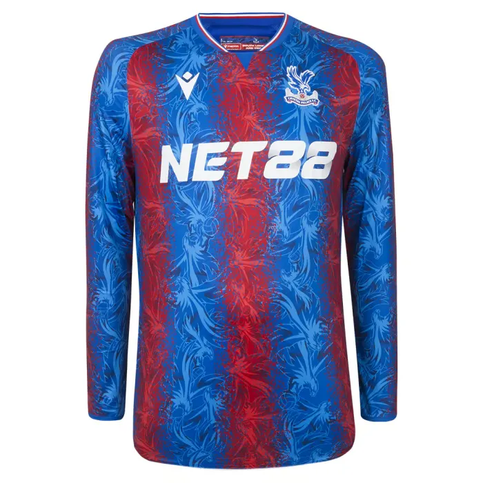 Men's Crystal Palace 2024/25 Home Authentic Long Sleeve Shirt
