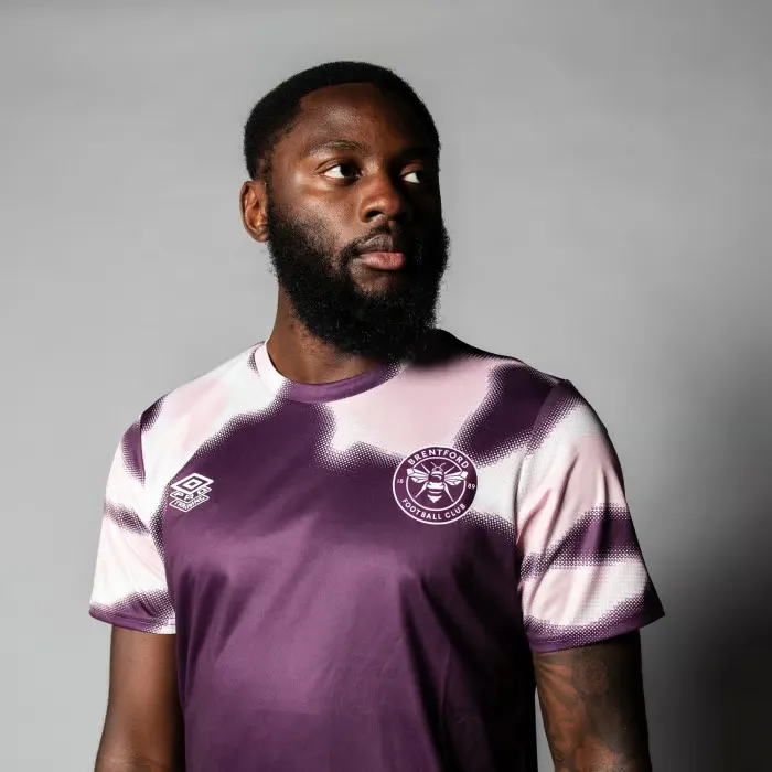Men's Brentford 2024/25 Third Authentic Warm Up Training Shirt - Pink