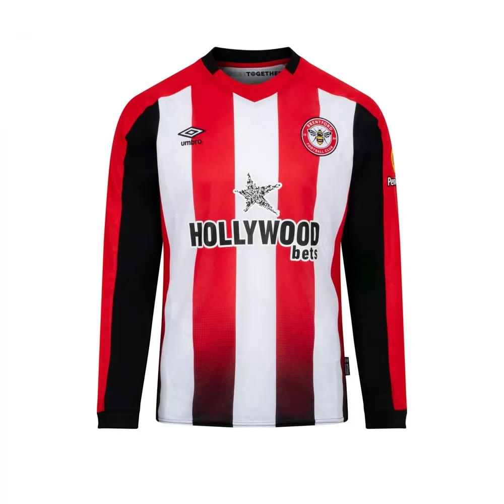 Men's Brentford 2024/25 Home Long Sleeve Shirt
