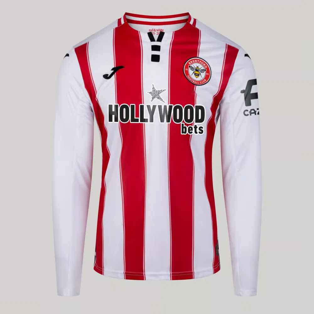Kid's Brentford 2025/26 Home Long Sleeve Shirt