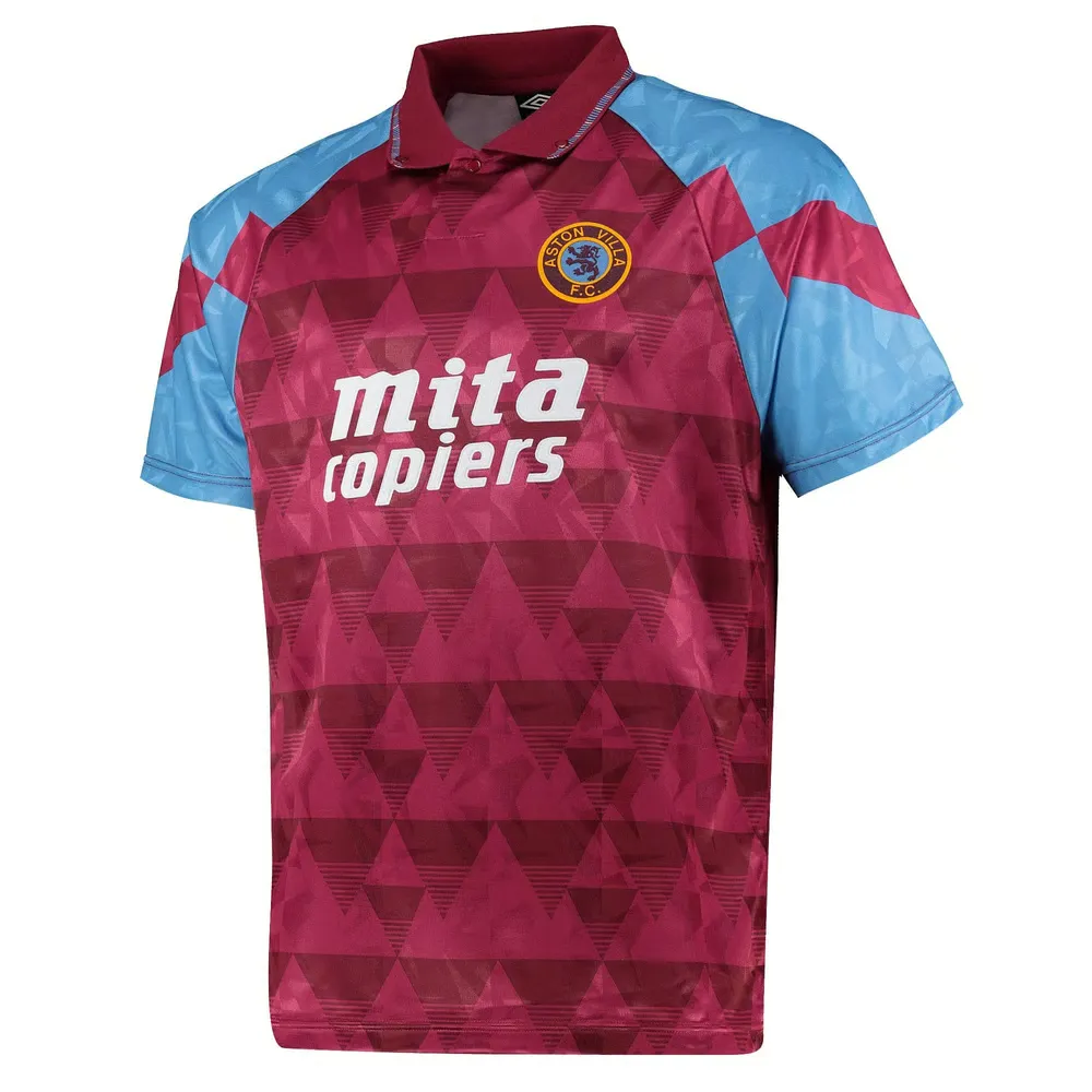 Kid's Aston Villa 1990 Retro Shirt - Red
