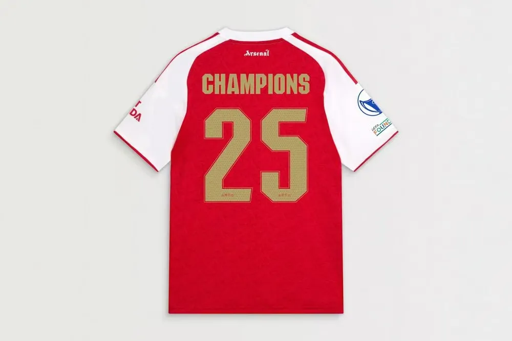 Kid's Arsenal 2025/26 Home UWCL Champions Shirt