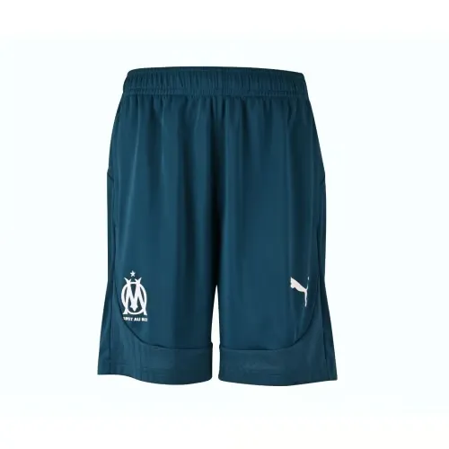 Kid's OM 2024/25 Third Authentic Training Shorts - Ocean Blue