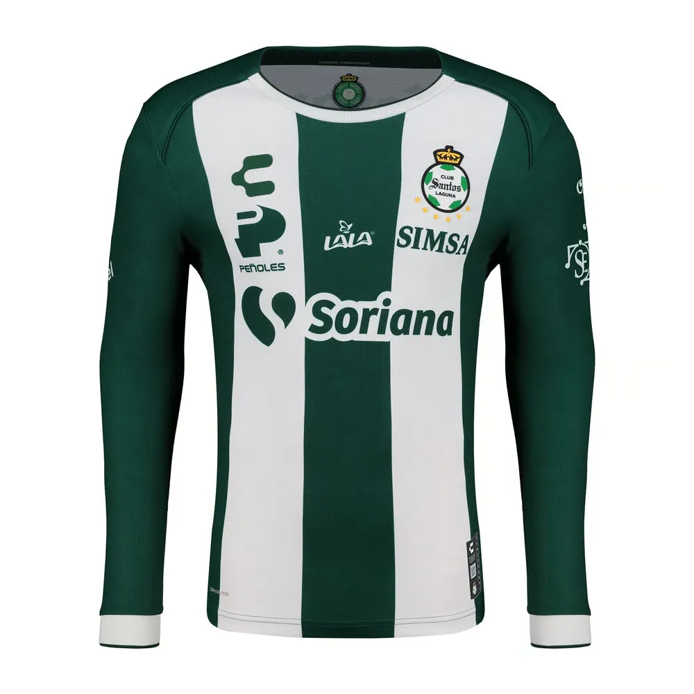 Men's Santos Laguna 2024/25 Home Long Sleeve Shirt