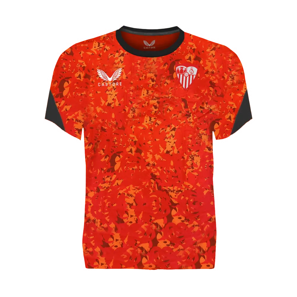 Kid's Sevilla FC 2024/25 Third Pre Match Shirt - Red