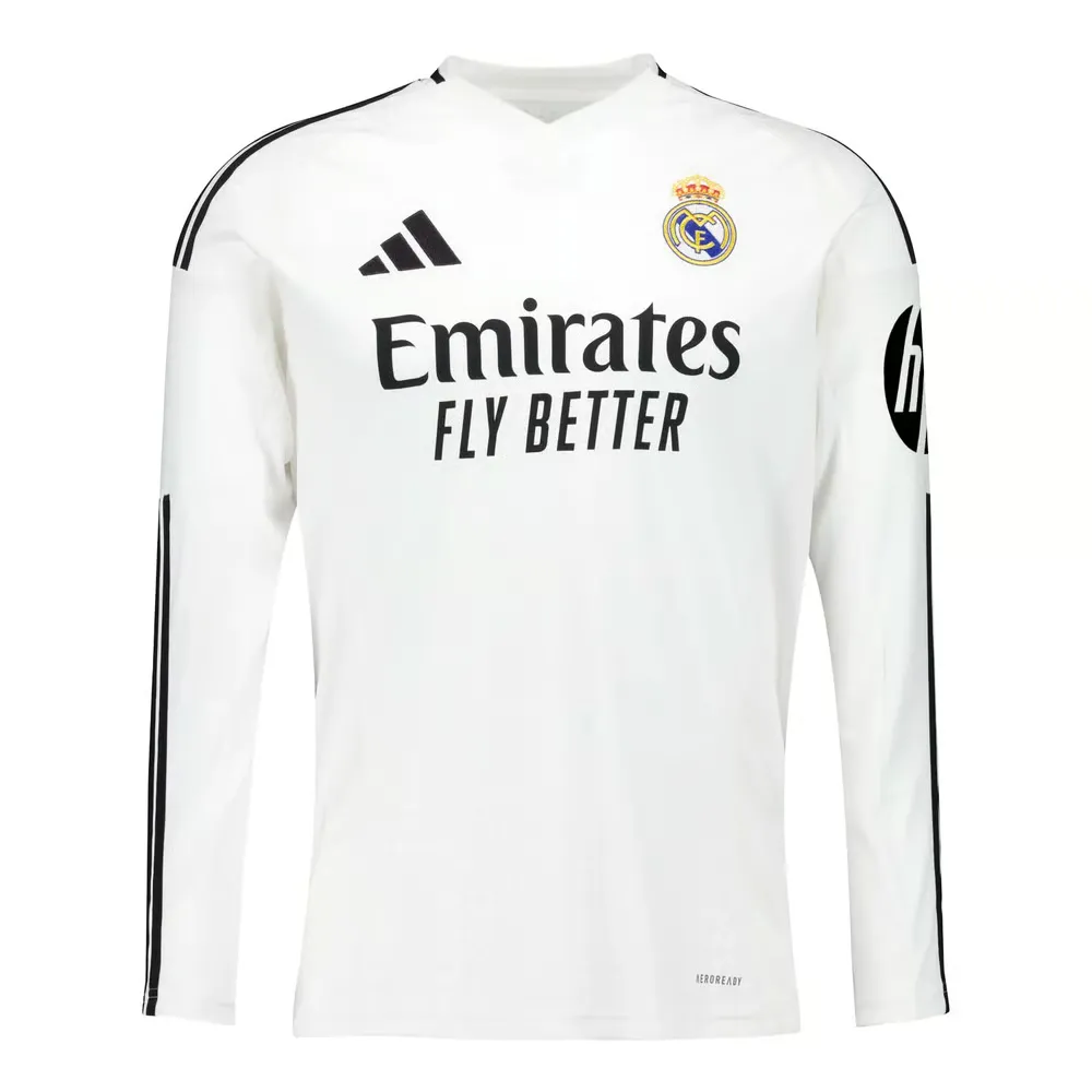 Men's Real Madrid 2024/25 Home Long Sleeve Shirt