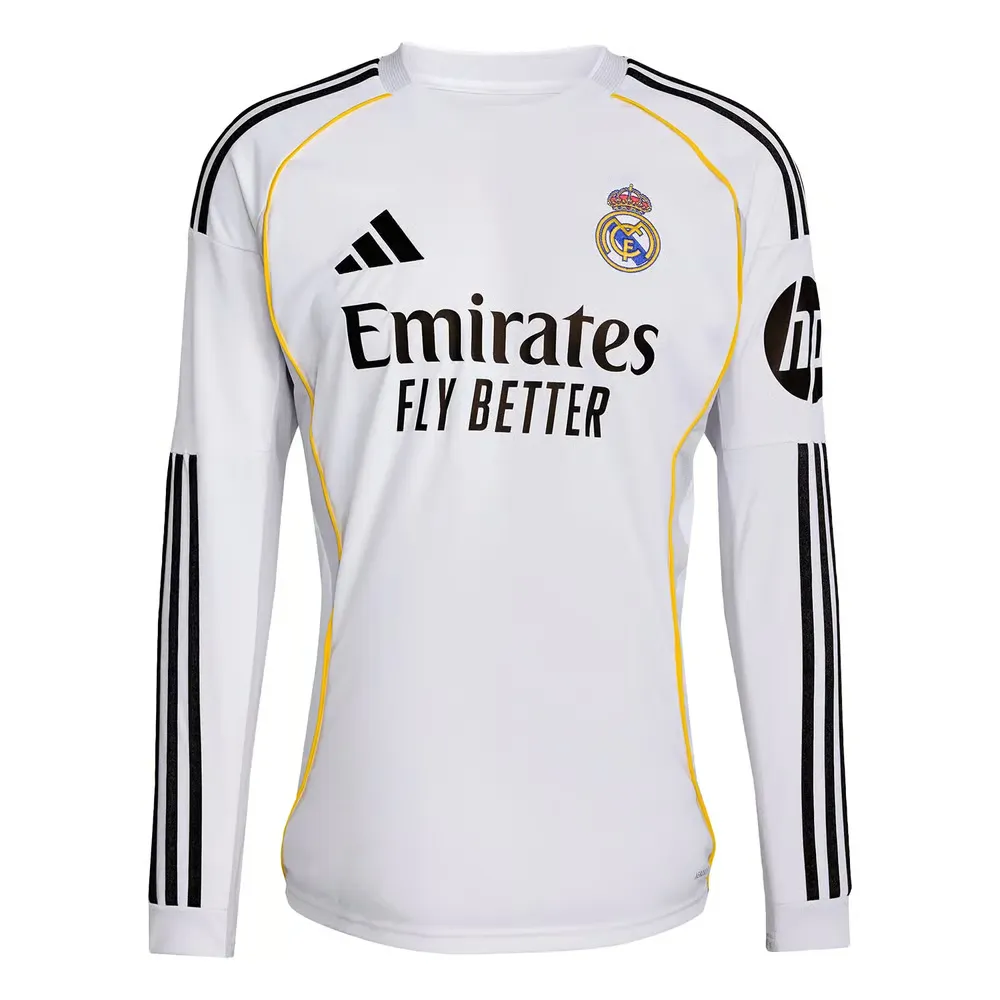 Kid's Real Madrid 2025/26 Home Long Sleeve Shirt