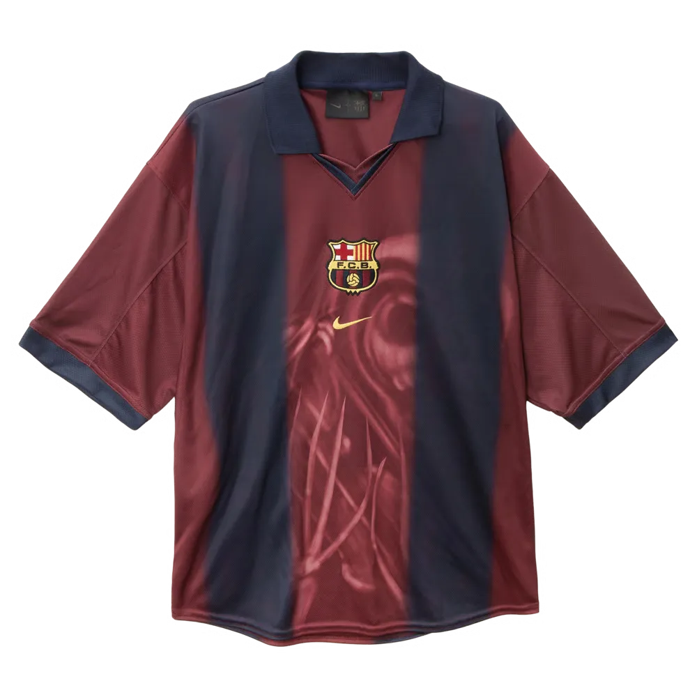 Men's FC Barcelona X TRAVIS SCOTT Retro 2000/01 Home Skeleton Shirt