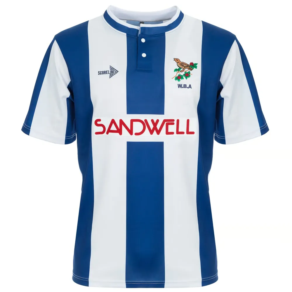 Men's West Bromwich Albion 1990/91 Home Retro Shirt