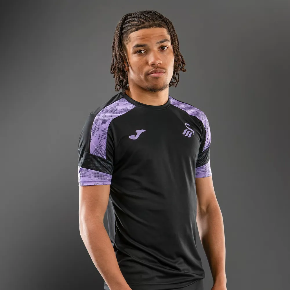 Men's Swansea City 2024/25 Third Authentic Training Shirt - Black