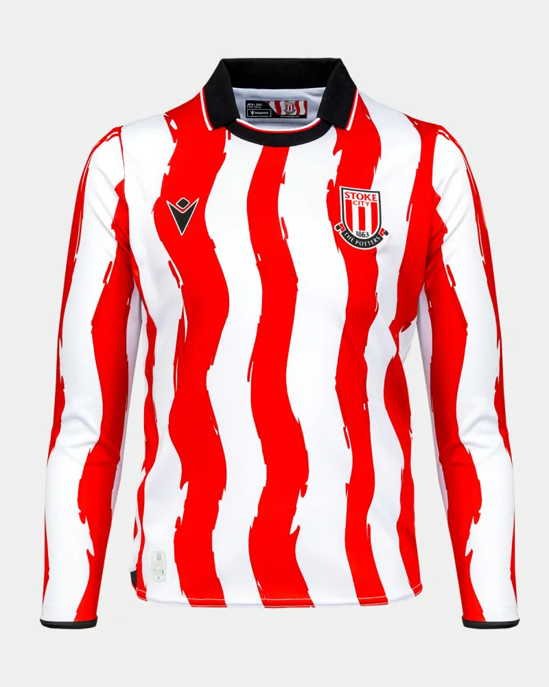 Kid's Stoke City 2025/26 Home Long Sleeve Shirt