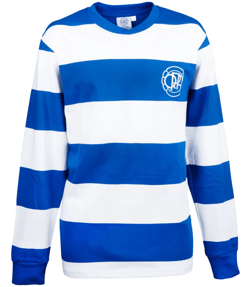 Men's Queens Park Rangers 1975/76 Home Retro Long Sleeve Shirt #10