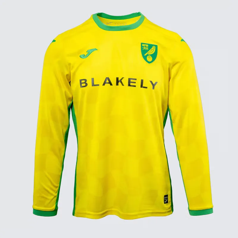 Men's Norwich City 2024/25 Home Long Sleeve Shirt
