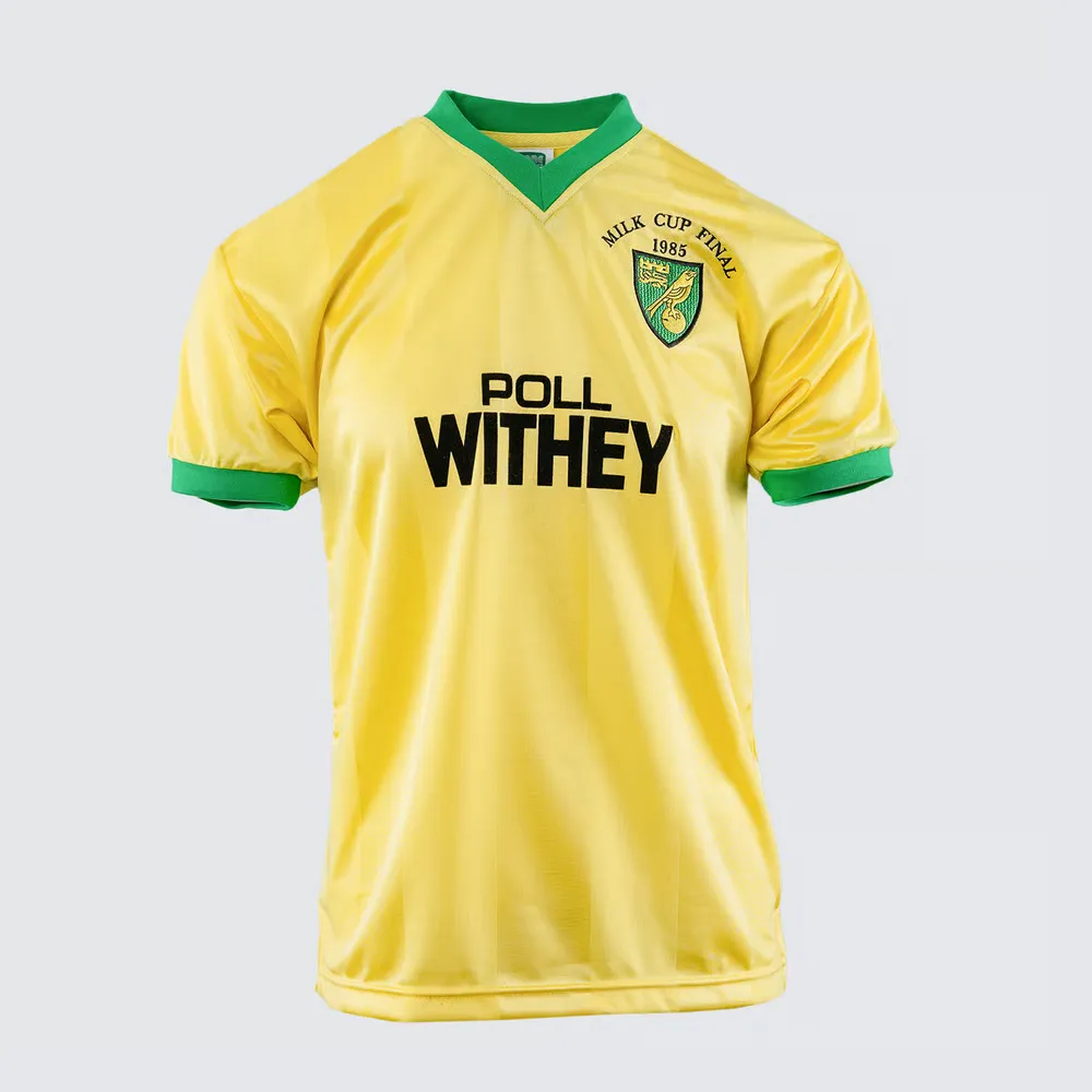 Kid's Norwich City 1985 Home Retro Milk Cup Final Shirt