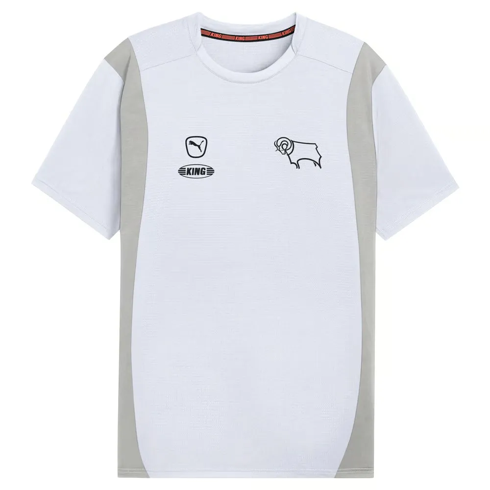 Men's Derby County 2024/25 Third Authentic Pro Warm Up Training Shirt - White